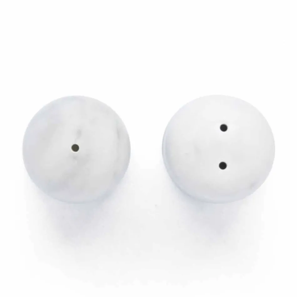 Salz- und Pfefferbehälter aus Carrara- und Marquinia-Marmor Made in Italy - Xino Viadurini