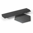 Paar Tabletts in schwarz oder gold lackiertem Stahl Modernes Design - Savona Viadurini