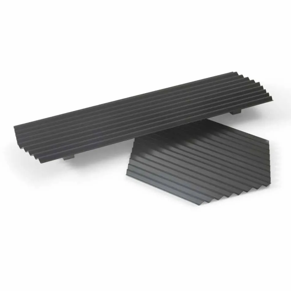 Paar Tabletts in schwarz oder gold lackiertem Stahl Modernes Design - Savona Viadurini