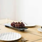 Paar Tabletts in schwarz oder gold lackiertem Stahl Modernes Design - Savona Viadurini