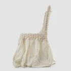 Eleganter Stuhlbezug mit Rückenlehne für Wohnzimmer aus besticktem Leinen – Panteo Viadurini