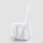 Eleganter Stuhlbezug mit Rückenlehne für Wohnzimmer aus besticktem Leinen – Panteo Viadurini