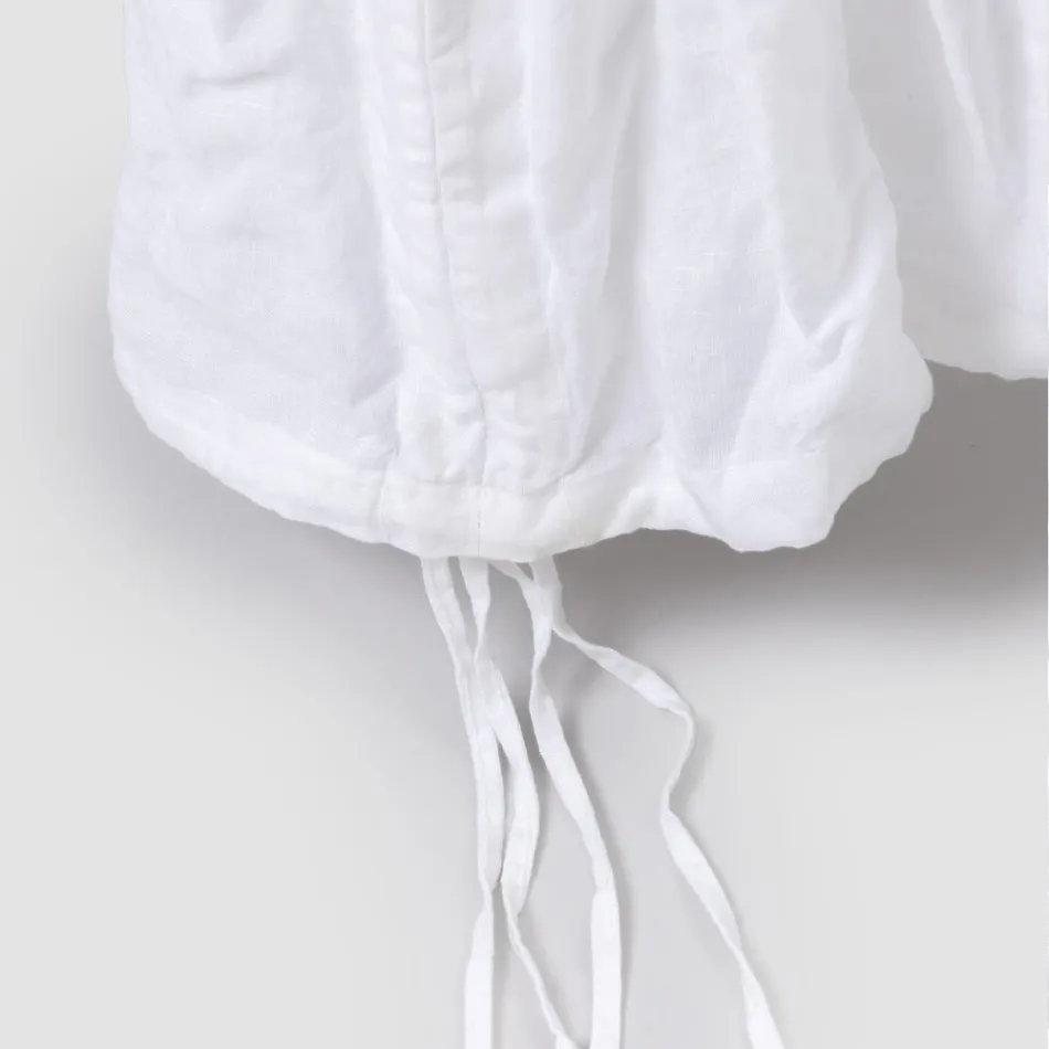 Eleganter Stuhlbezug mit Rückenlehne für Wohnzimmer aus besticktem Leinen – Panteo Viadurini