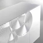 Anrichte mit 10 ante Slate, modernem Design, weiß, schwarz oder gold Viadurini