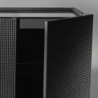 Sideboard mit zwei schwarzen Türen mit 2 Türen und ausziehbarer Schublade Flora Viadurini