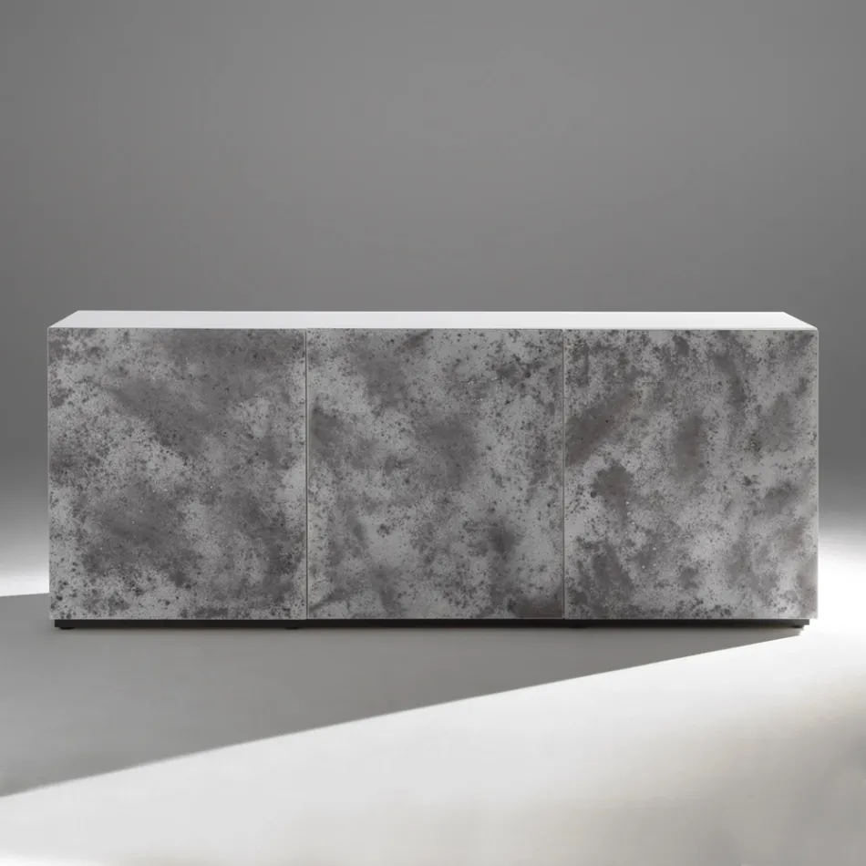 Sideboard mit 3 Türen und 3 Einlegeböden aus Holz und MDF - Pesci Viadurini