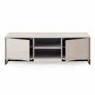 Modernes, niedriges Sideboard aus MDF und Metall Made in Italy - Rohan Viadurini