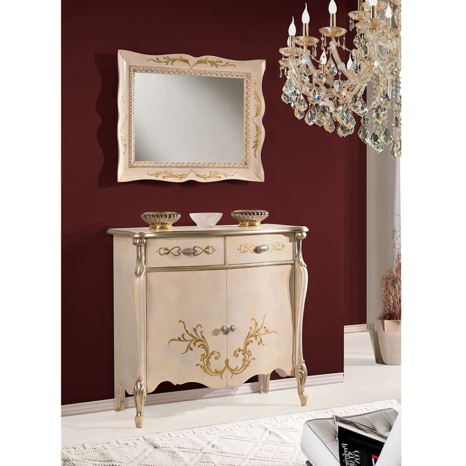 Klassisches Wohnzimmer-Sideboard aus Holz mit Intarsien Made in Italy - Ottaviano Viadurini