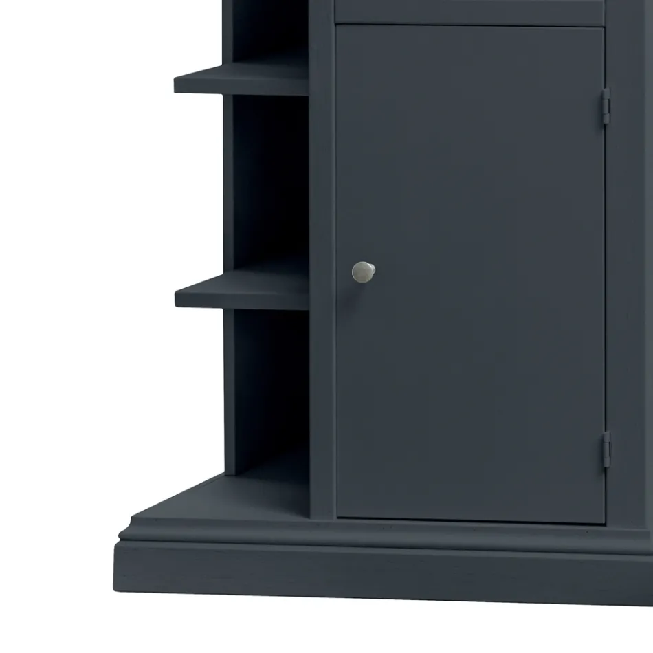 Sideboard mit 1 Tür, 1 Schublade und 3 offenen Fächern, hergestellt in Italien – Hoder Viadurini