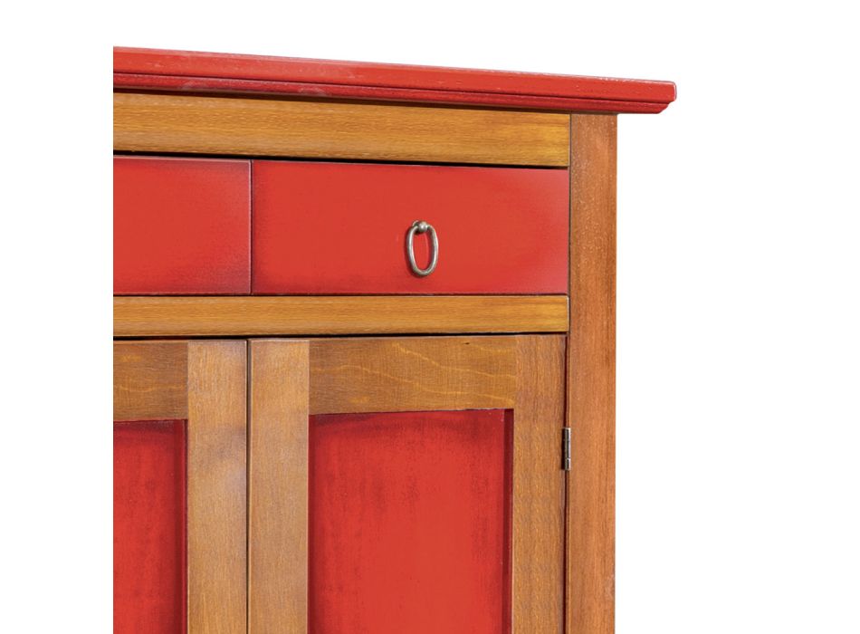 Sideboard mit 2 Türen und 2 Schubladen in verschiedenen Ausführungen, hergestellt in Italien – Hanuman Viadurini