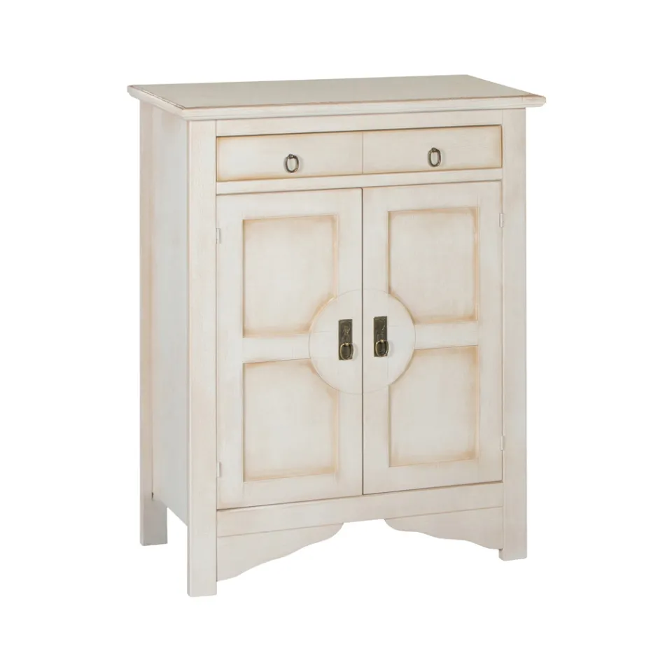 Sideboard mit 2 Türen und 2 Schubladen in verschiedenen Ausführungen, hergestellt in Italien – Hanuman Viadurini