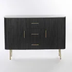 Sideboard mit Marmorplatte und Struktur aus Mangoholz - Fisherman Viadurini