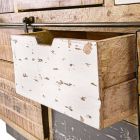 Sideboard mit Struktur aus Mangoholz und Stahl im Industriestil - Vidia Viadurini