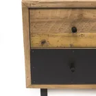 Indoor-Sideboard mit einer Tür, 4 Schubladen und Metallfüßen - Slide Viadurini