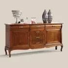 Luxuriöses Wohnzimmer-Sideboard aus klassischem Holz Made in Italy - Helisa Viadurini