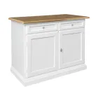 Holz-Sideboard mit 2 Schubladen und 2 Türen, hergestellt in Italien – Uller Viadurini