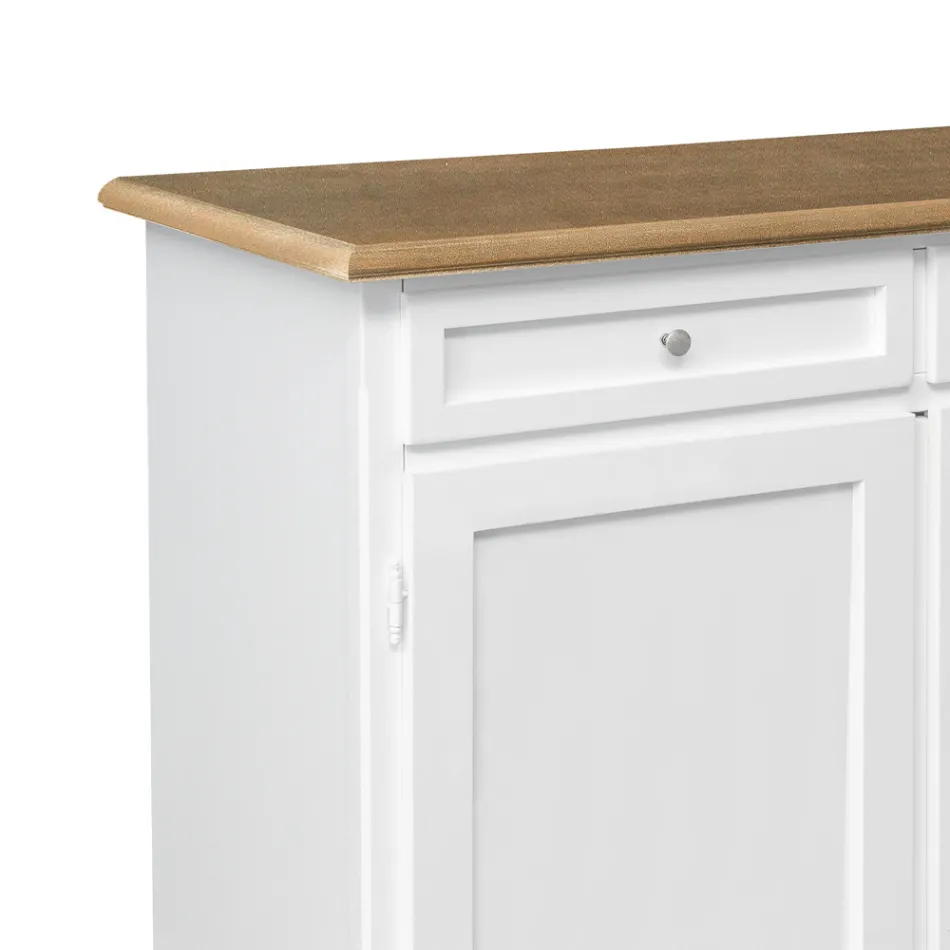 Holz-Sideboard mit 2 Schubladen und 2 Türen, hergestellt in Italien – Uller Viadurini