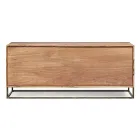 Sideboard aus Akazienholz und Stahl 3 oder 4 Türen Homemotion - Cristoforo Viadurini