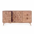 Sideboard aus Naturholz mit Türen und Schubladen Homemotion - Ventador Viadurini