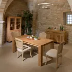 Sideboard aus massivem Teakholz mit 3 Türen und 3 Schubladen - Sumo Viadurini