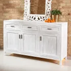 Sideboard aus massivem Teakholz mit 3 Türen und 3 Schubladen - Sumo Viadurini