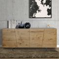 Living Sideboard mit 4 Türen aus Massivholz Made in Italy - Khal