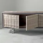 Modernes Design Sideboard mit 3 Türen aus Massivholz Anna Viadurini