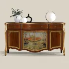 Luxuriöses Wohnzimmer-Sideboard aus klassischem Made in Italy-Holz - Caligola Viadurini