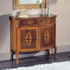 Wohnzimmer-Sideboard aus Nussbaum oder weißem Holz und Intarsien Made in Italy - Katerine Viadurini