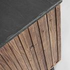 Vintage Sideboard aus Akazienholz und Marmorplatte 2 Türen 3 Schubladen - Syrio Viadurini
