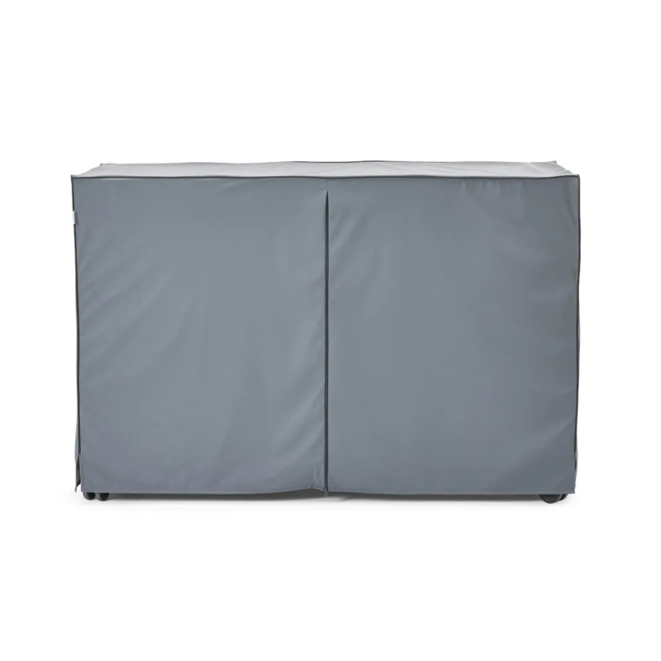 Outdoor-Küche 96x70x93 cm aus massivem Teakholz und Aluminium - Raffiniert Viadurini