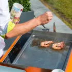 Moderne Gartenküche im Freien auf Holz- und Stahlrädern - Buoncalliope Viadurini