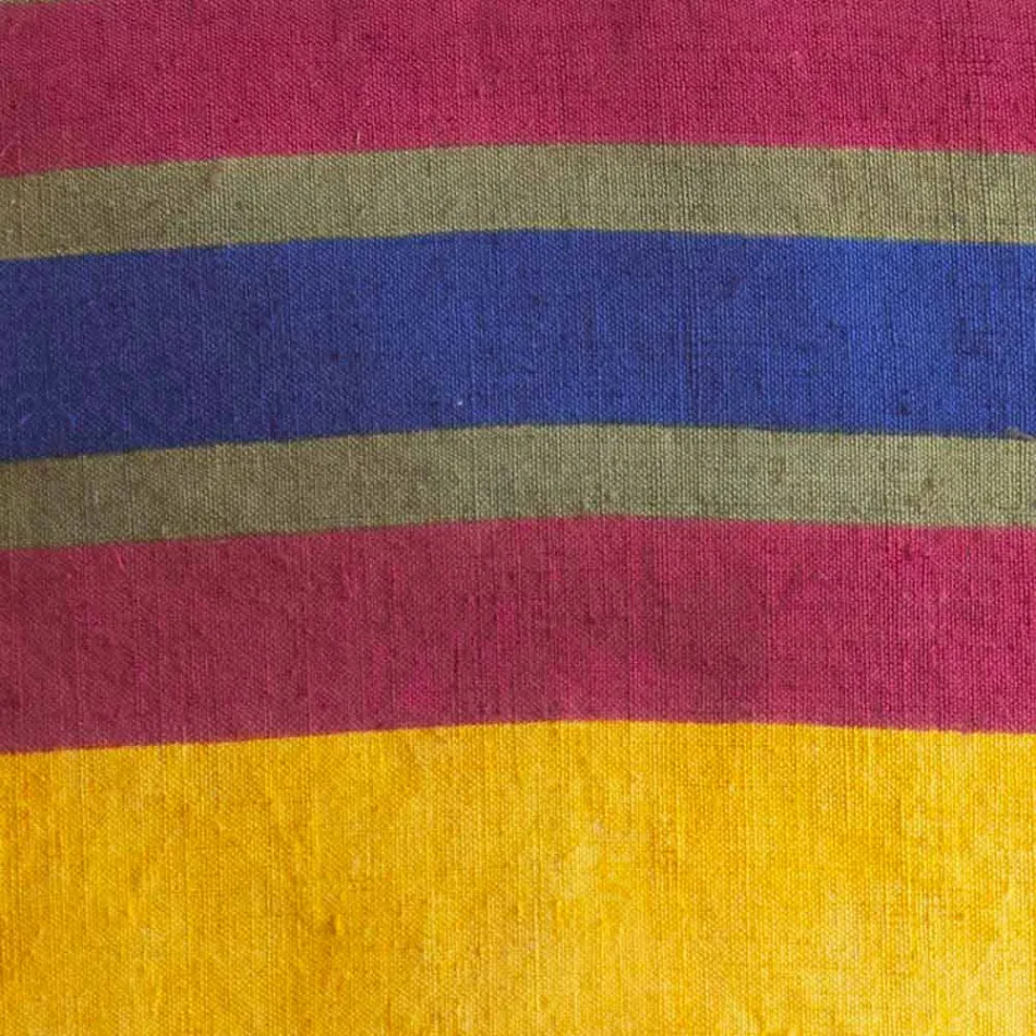 Einzigartiges handbemaltes italienisches Hanfkissen - Marken Viadurini