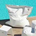 Outdoor-Relax-Kissen Cloud in Trona weiß nautischen Öko-Leder Viadurini