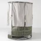 Gartenliege aus Teakholz, Aluminium und Seil mit Kissen - Arcangelo Viadurini