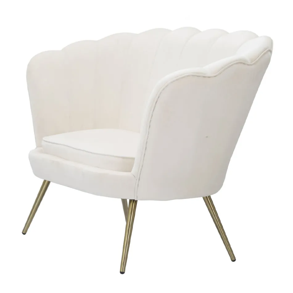 Modernes 2-Sitzer-Sofa aus Samt mit goldenen Eisenfüßen - Annina Viadurini