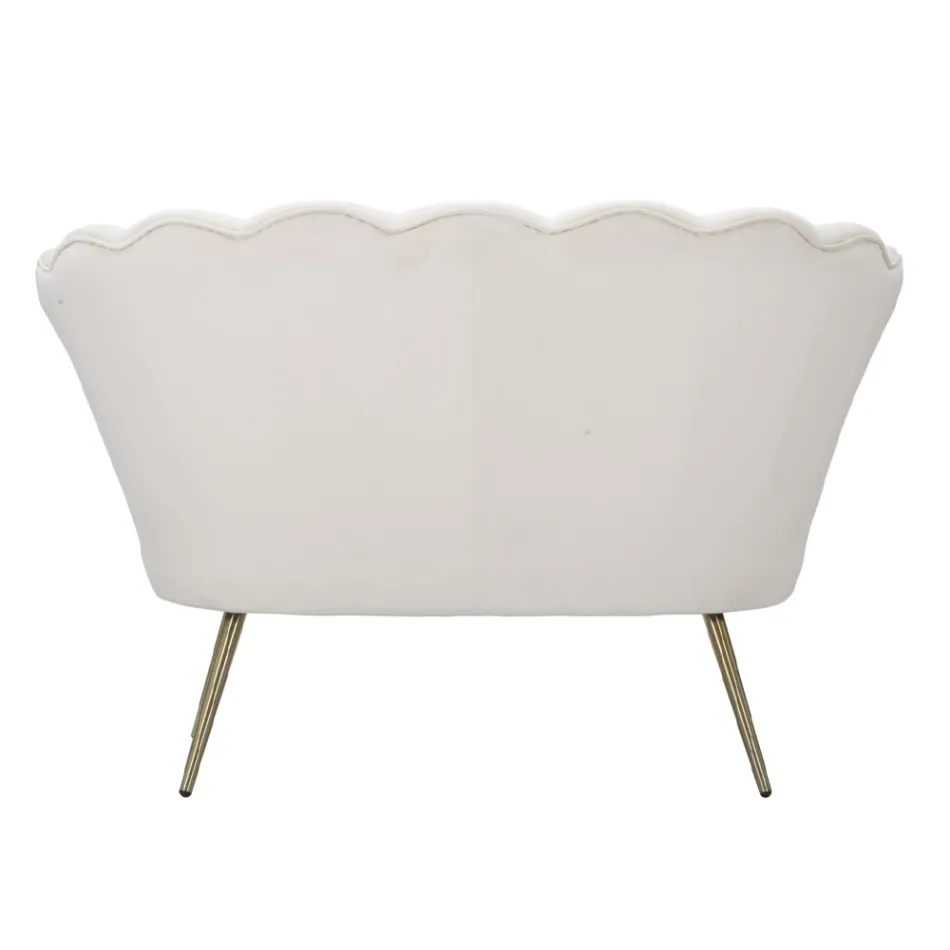 Modernes 2-Sitzer-Sofa aus Samt mit goldenen Eisenfüßen - Annina Viadurini