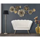 Modernes 2-Sitzer-Sofa aus Samt mit goldenen Eisenfüßen - Annina Viadurini