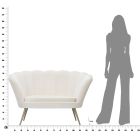 Modernes 2-Sitzer-Sofa aus Samt mit goldenen Eisenfüßen - Annina Viadurini