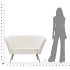 Modernes 2-Sitzer-Sofa aus Samt mit goldenen Eisenfüßen - Annina Viadurini