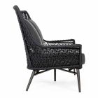 2-Sitzer Outdoor Design Sofa aus Aluminium und Homemotion Stoff - Nigerio Viadurini