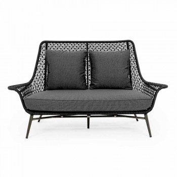 2-Sitzer Outdoor Design Sofa aus Aluminium und Homemotion Stoff - Nigerio