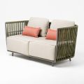 2-Sitzer Outdoor-Sofa aus Aluminium und Weben - Eugene
