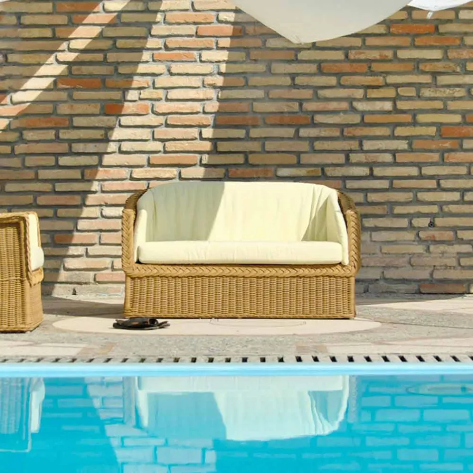 2er-Sofa aus Polyethylen Gartenhandgefertigt Jonny Viadurini