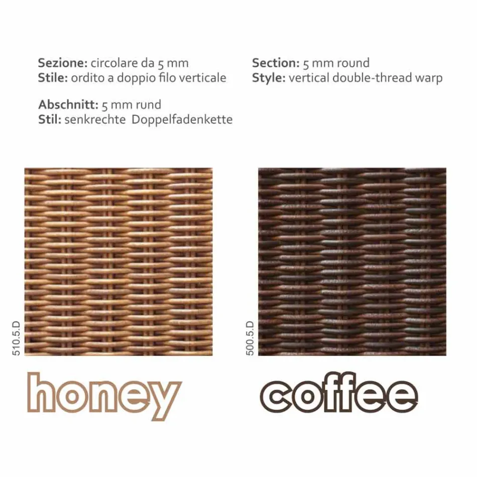 2er-Sofa aus Polyethylen Gartenhandgefertigt Jonny Viadurini