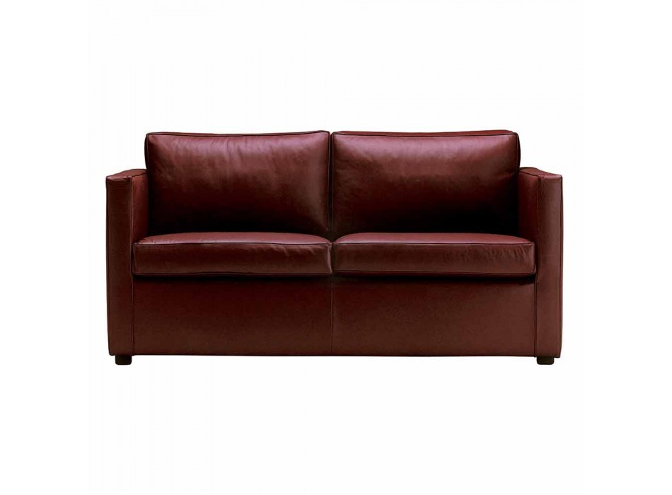 2-Sitzer-Sofa gepolstert und gepolstert mit feinem Leder Made in Italy - Centauro Viadurini
