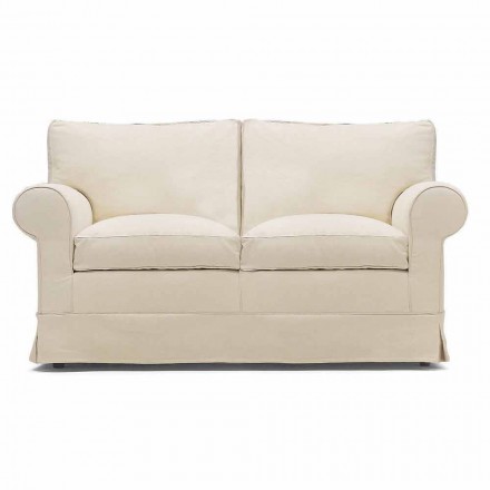 2-Sitzer-Sofa gepolstert und bezogen mit Stoff Made in Italy - Andromeda Viadurini