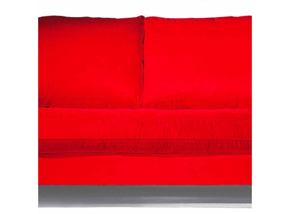 2-Sitzer-Sofa aus Baumwolle mit Seitenwürfeln aus Mdf Made in Italy - Damaskus Viadurini