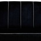 2-Sitzer-Sofa aus schwarzem Samt mit Kontrastnähten Made in Italy - Caster Viadurini