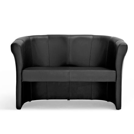 2-Sitzer-Sofa, vollständig mit Leder bezogen, hergestellt in Italien – Farbe Viadurini